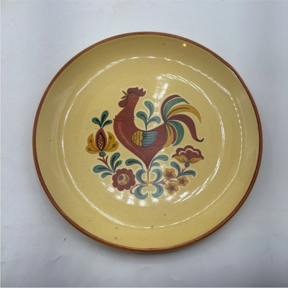 Vintage Taylor Smith &‎ Taylor Rooster Salad Plate 6 1/2” Set of 3 - Picture 5 of 5